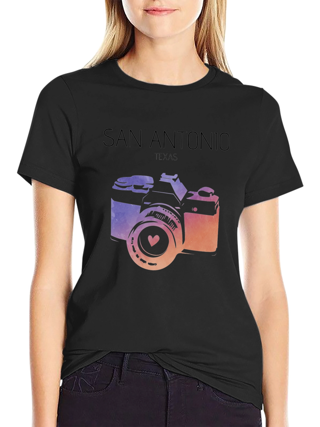 San Antonio Camera T-Shirt - Texas Photo Design