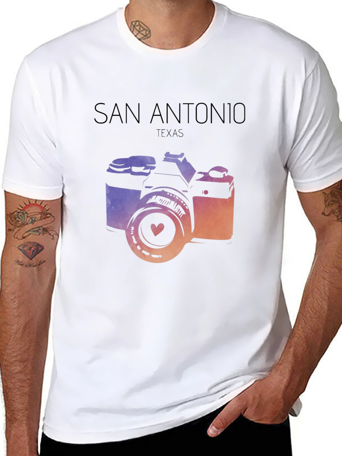 San Antonio Camera T-Shirt - Texas Photo Design
