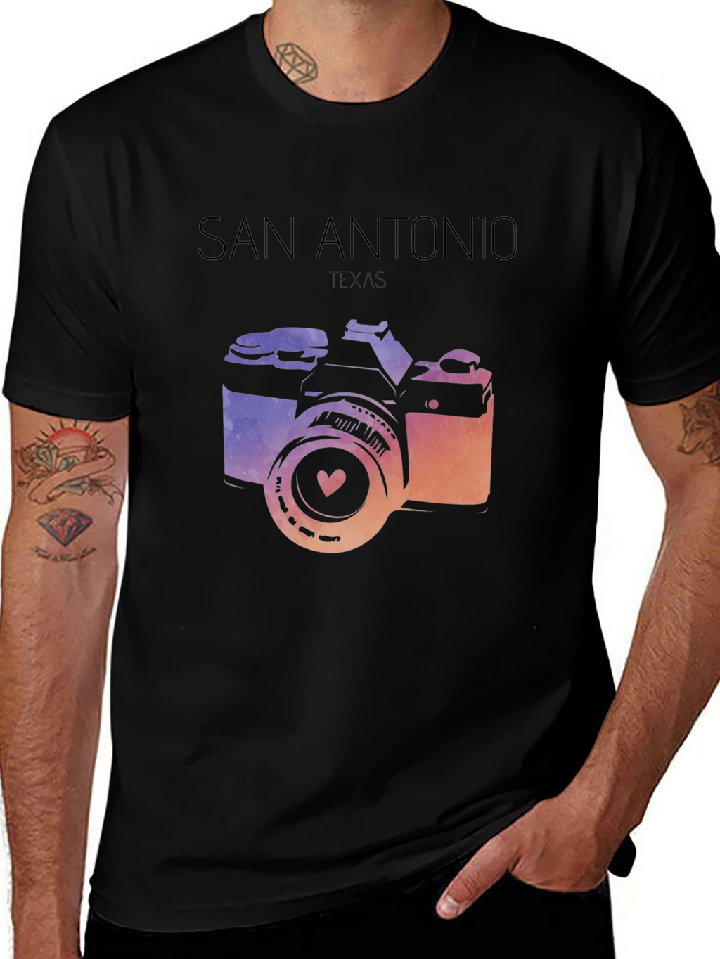 San Antonio Camera T-Shirt - Texas Photo Design