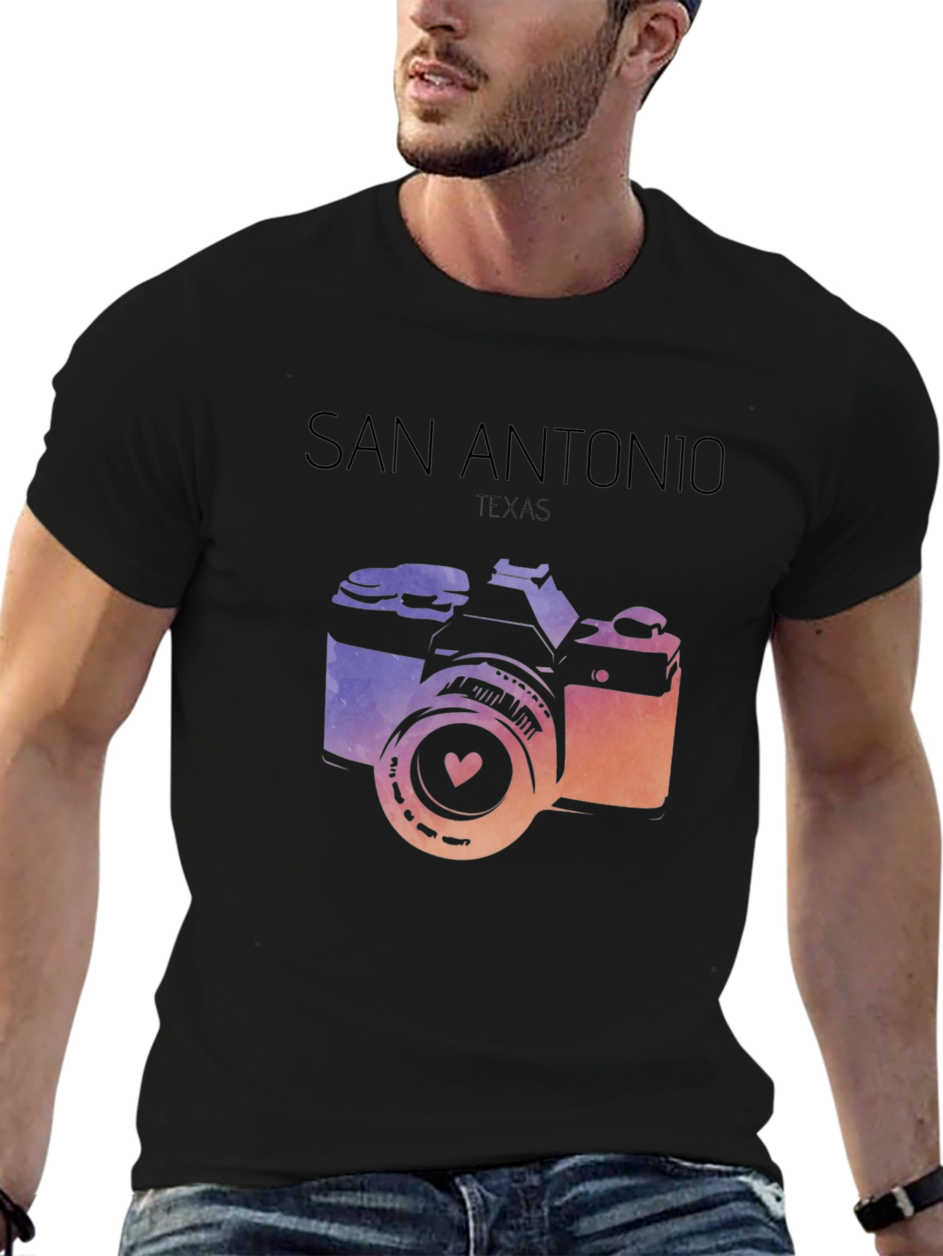 San Antonio Camera T-Shirt - Texas Photo Design