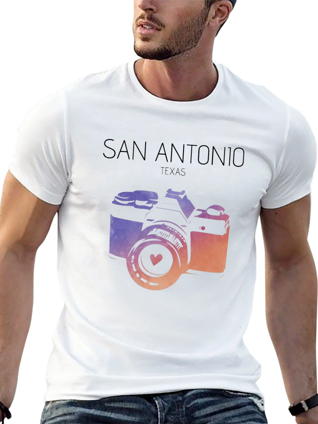 San Antonio Camera T-Shirt - Texas Photo Design