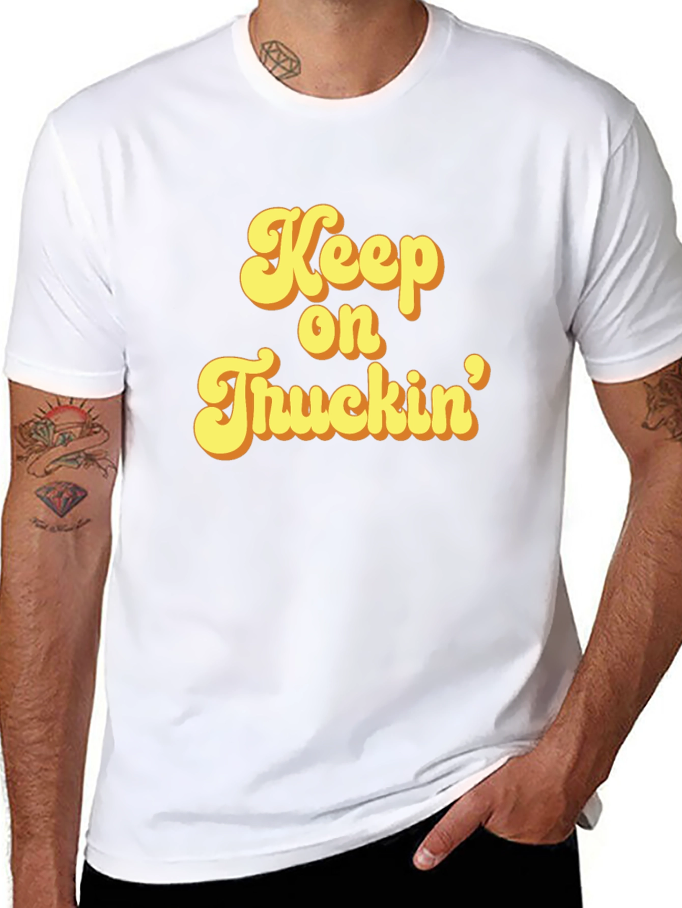 Keep On Truckin Black Graphic T-Shirt