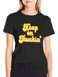 Keep On Truckin Black Graphic T-Shirt
