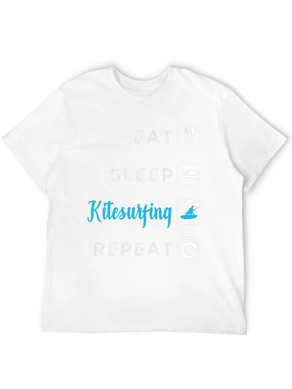 Eat Sleep Kitesurfing Repeat Black T-Shirt