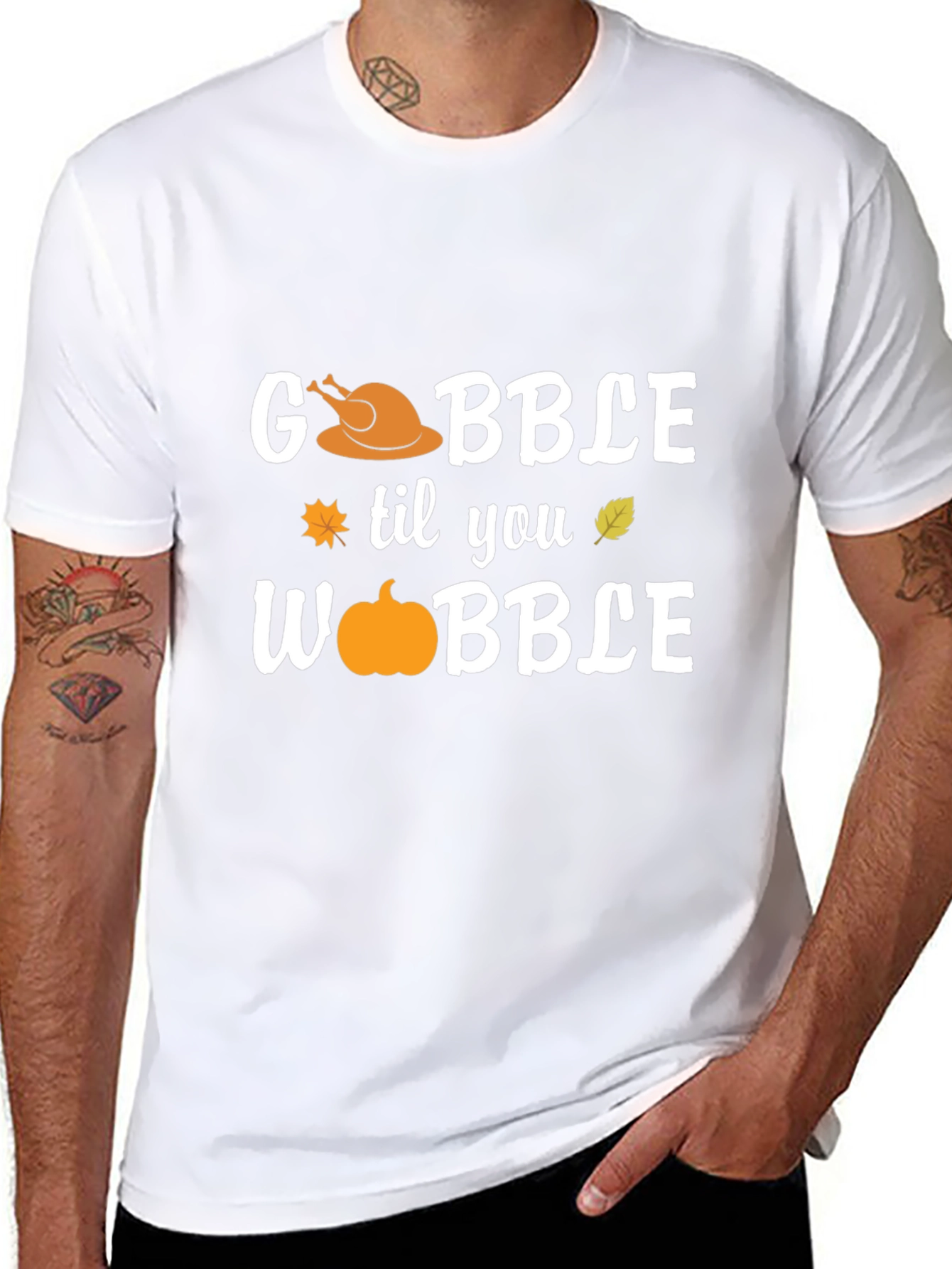 Gobble Til You Wobble Thanksgiving T-Shirt
