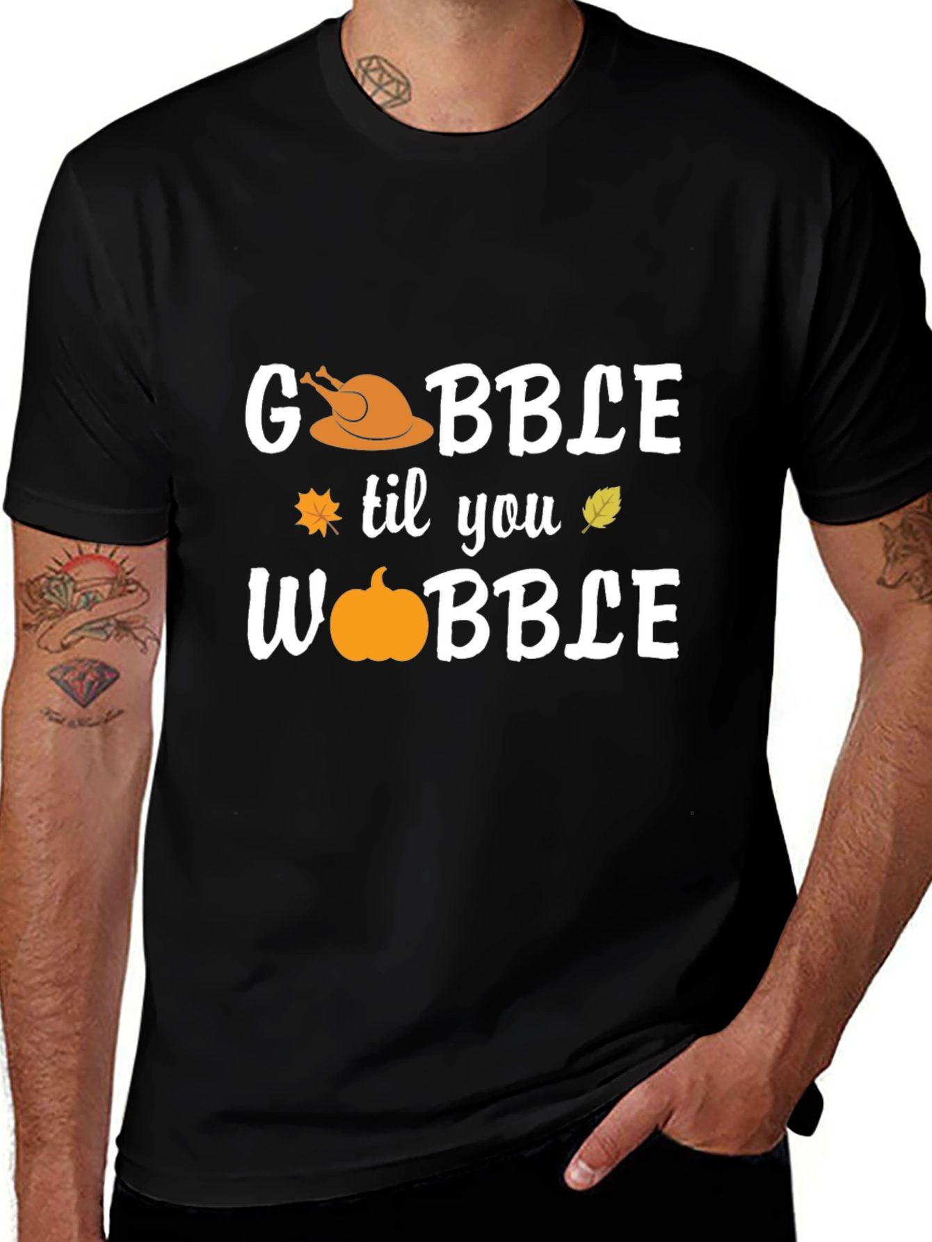 Gobble Til You Wobble Thanksgiving T-Shirt