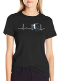 Greece Flag Heartbeat T-Shirt