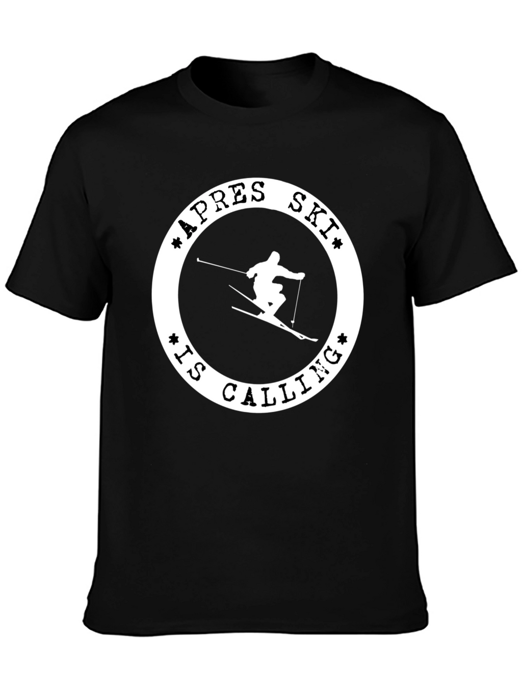 Apres Ski Calling T-Shirt - Black Graphic Tee