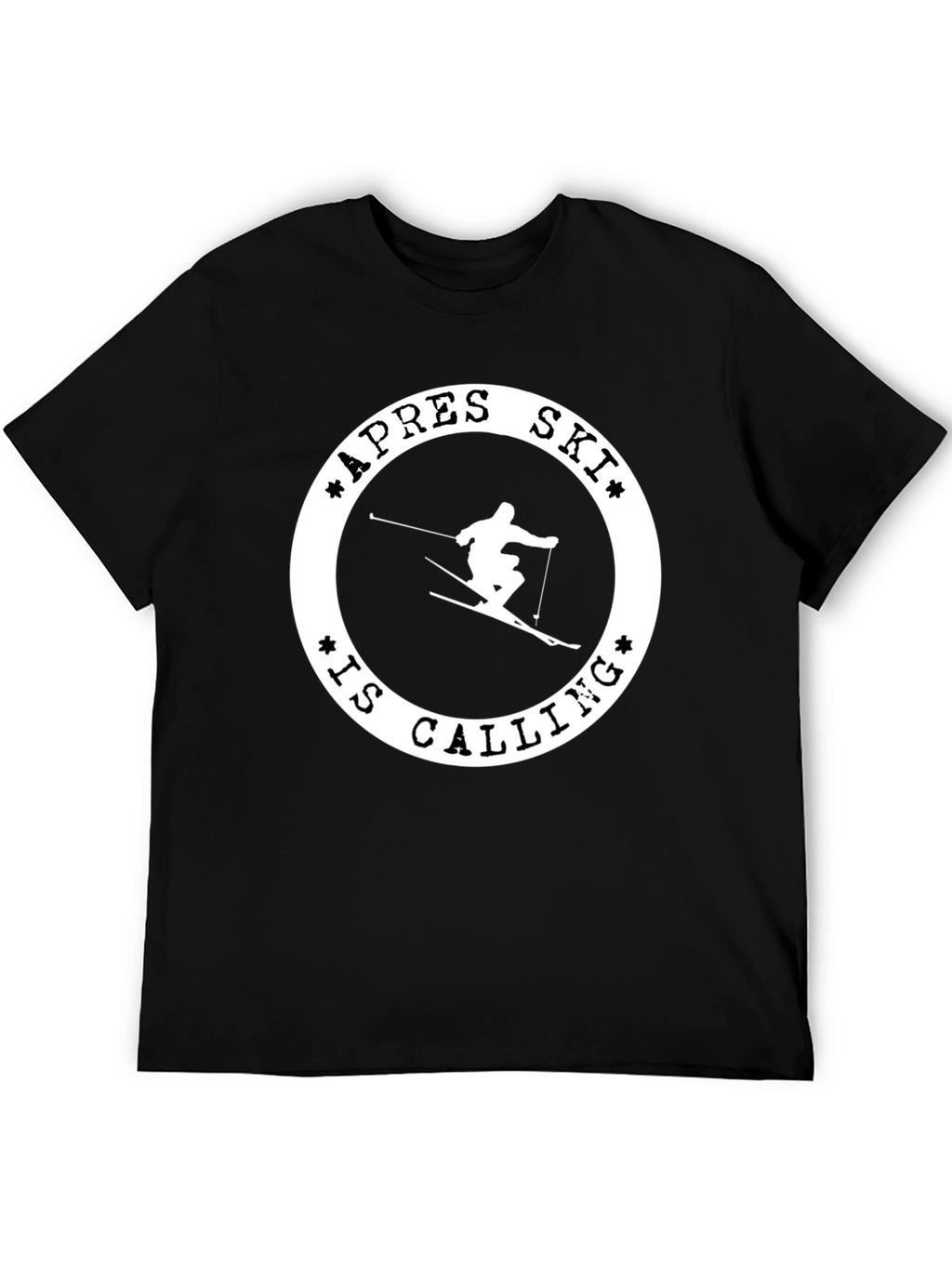 Apres Ski Calling T-Shirt - Black Graphic Tee