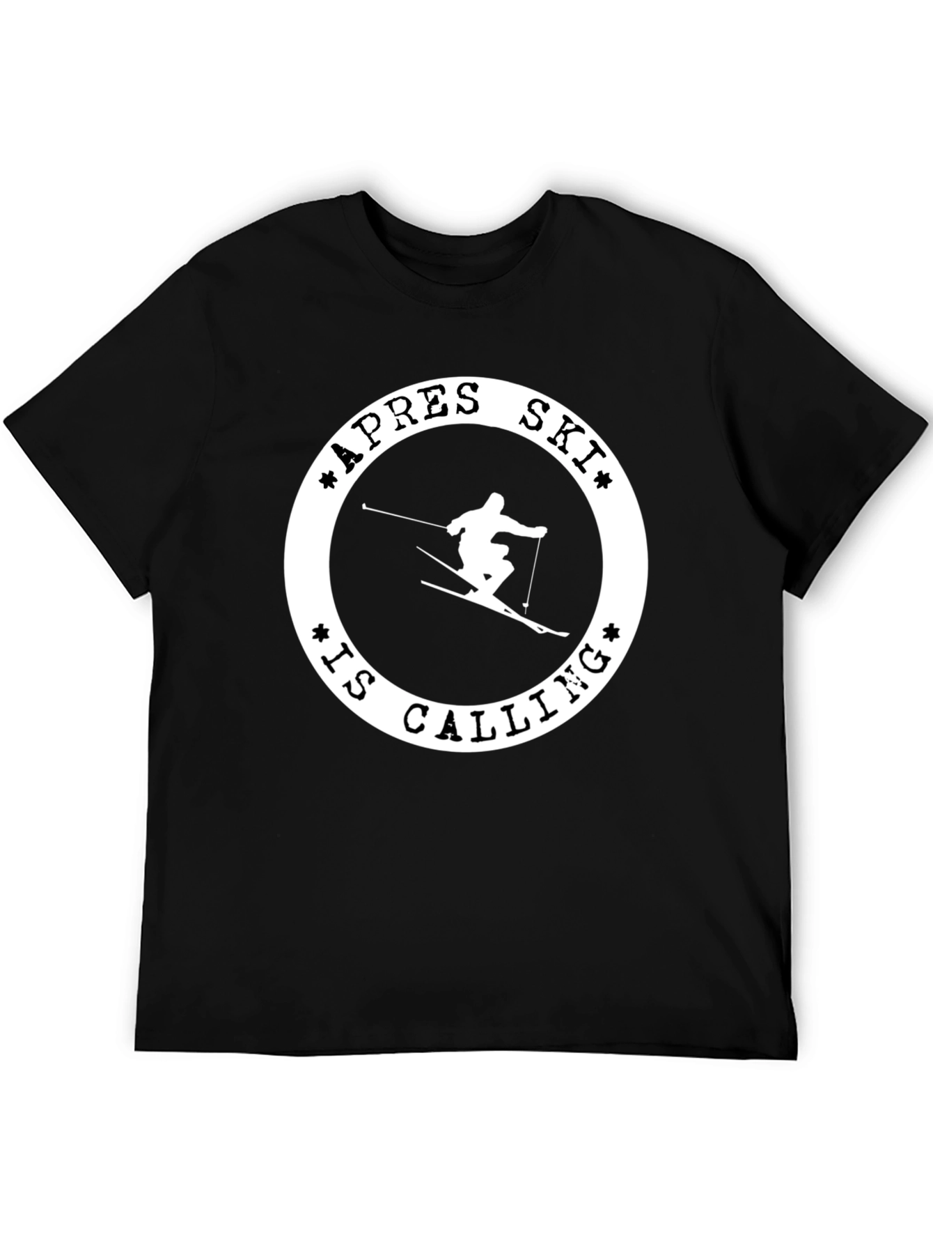 Apres Ski Calling T-Shirt - Black Graphic Tee
