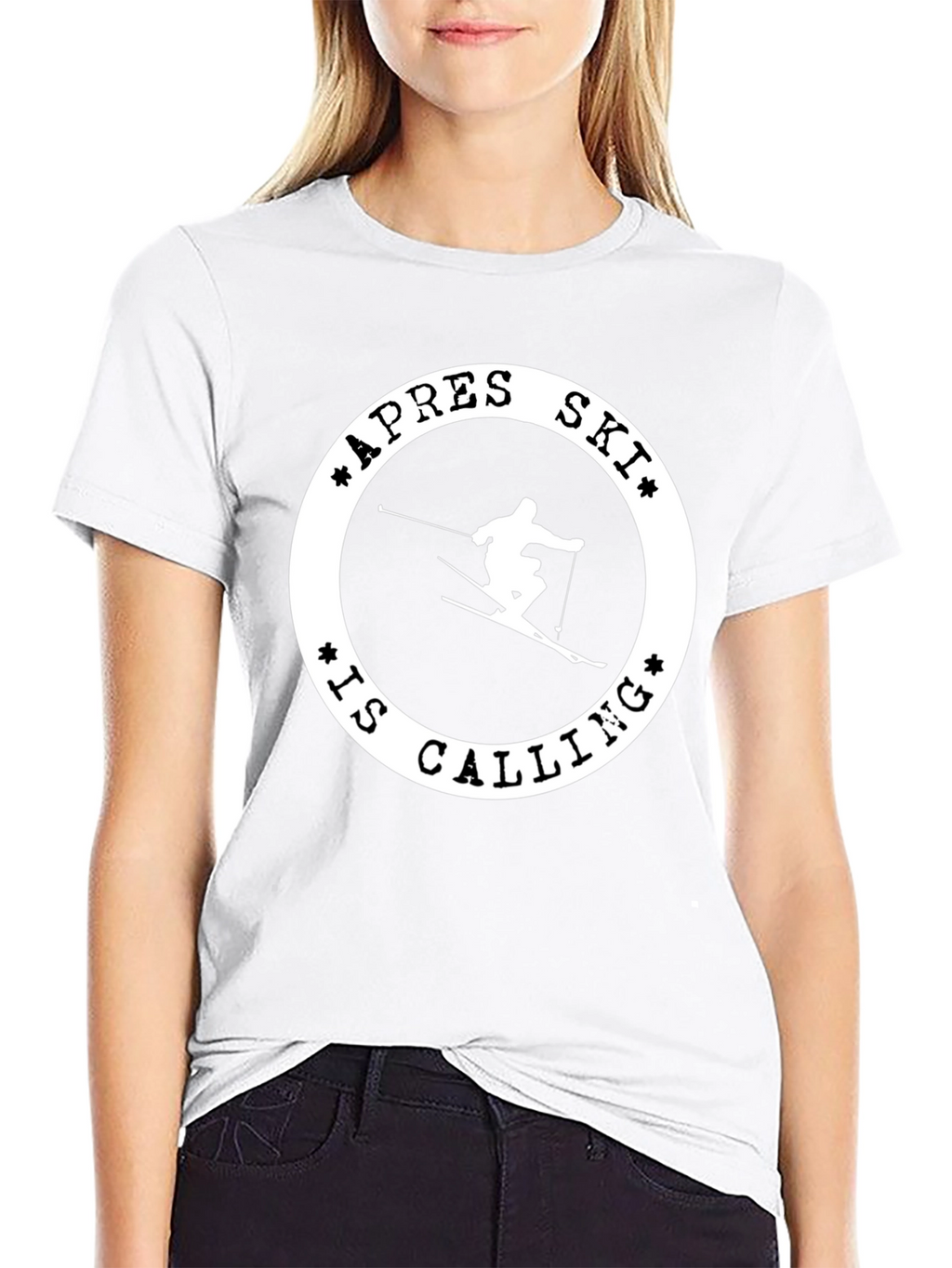 Apres Ski Calling T-Shirt - Black Graphic Tee