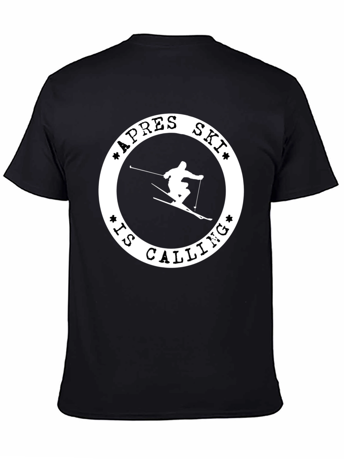 Apres Ski Calling T-Shirt - Black Graphic Tee