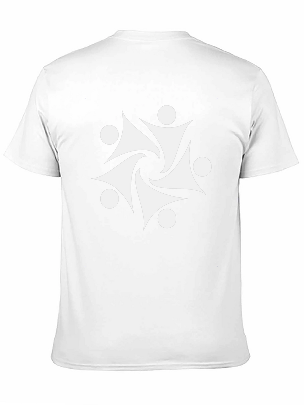 Abstract White Graphic Print Black T-Shirt