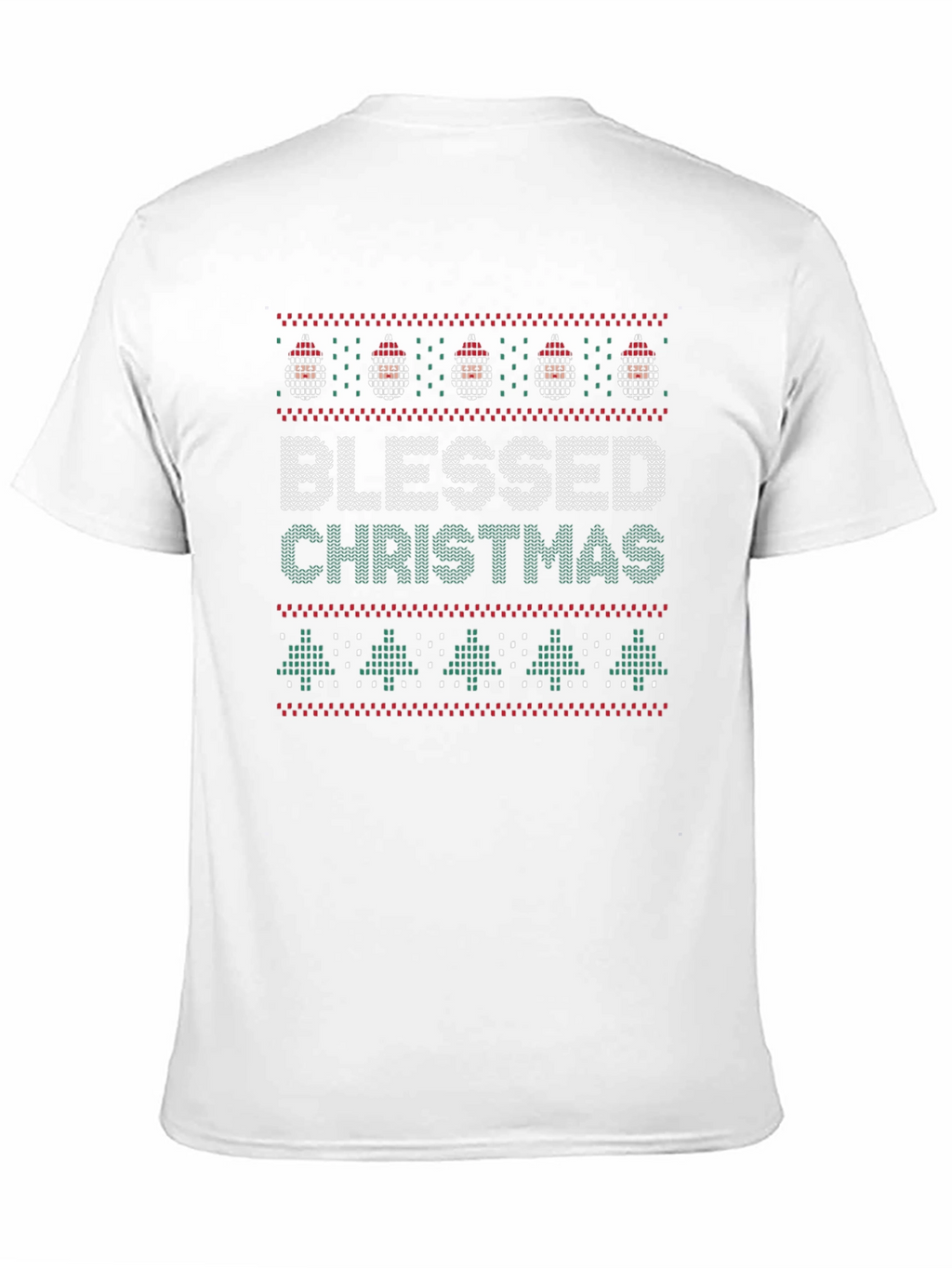 Blessed Christmas Ugly Sweater Style Graphic Tee