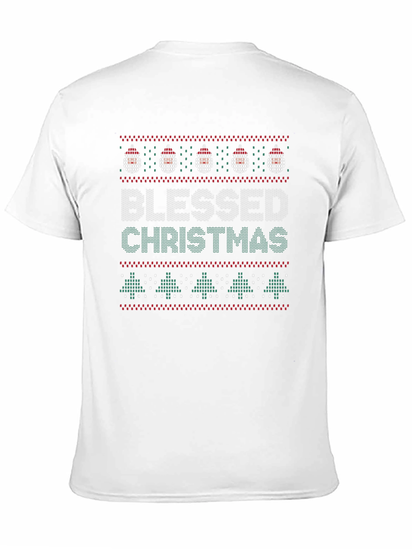 Blessed Christmas Ugly Sweater Style Graphic Tee