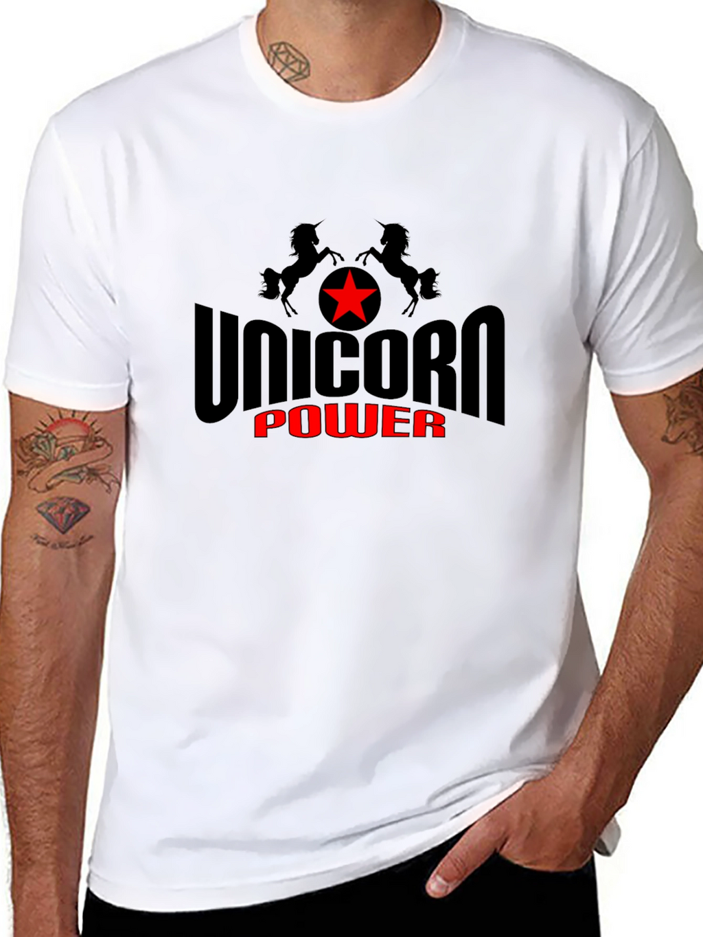 Unicorn Power Black T-Shirt