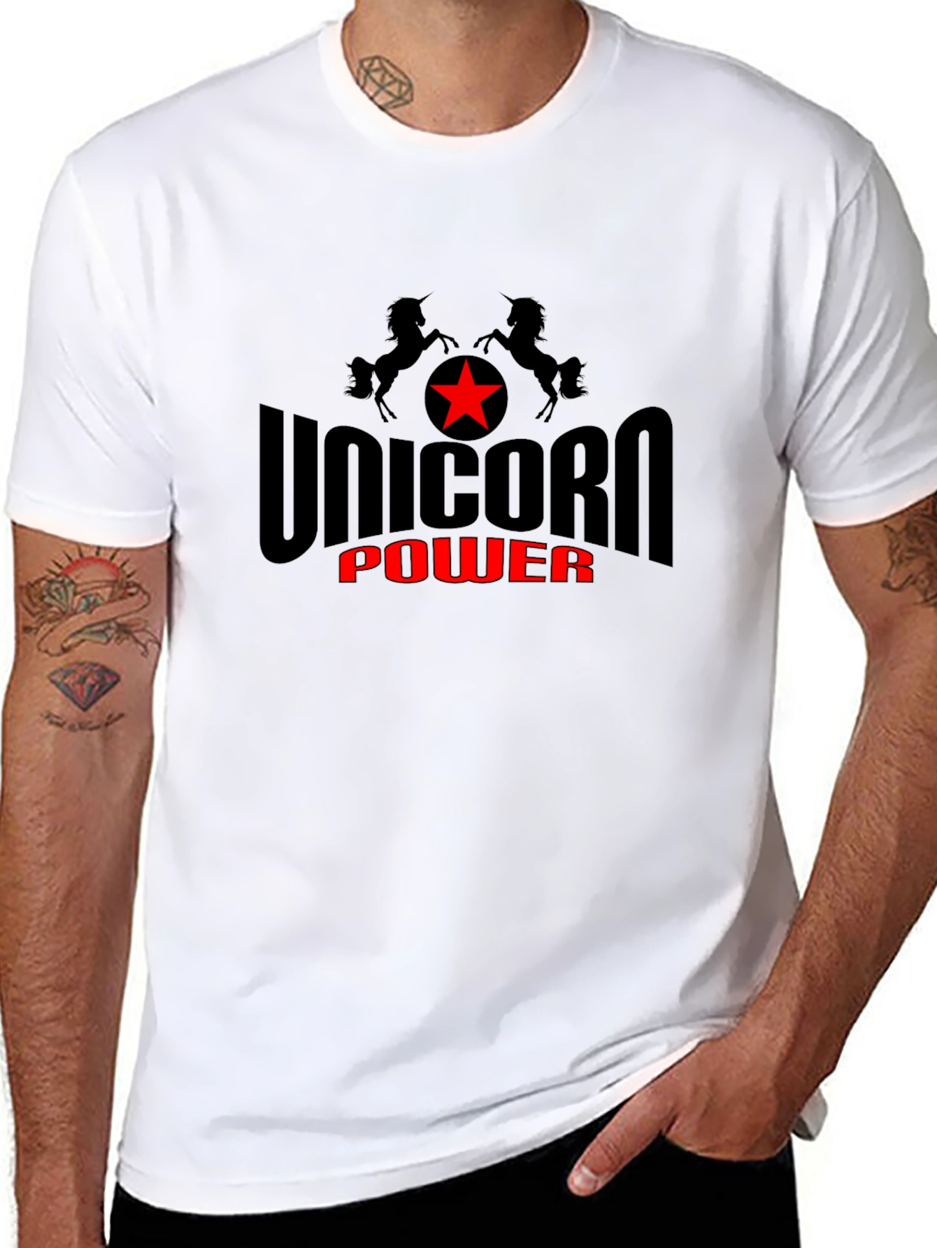 Unicorn Power Black T-Shirt