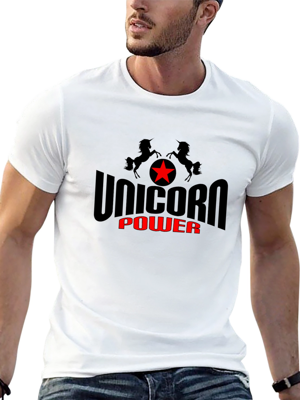 Unicorn Power Black T-Shirt