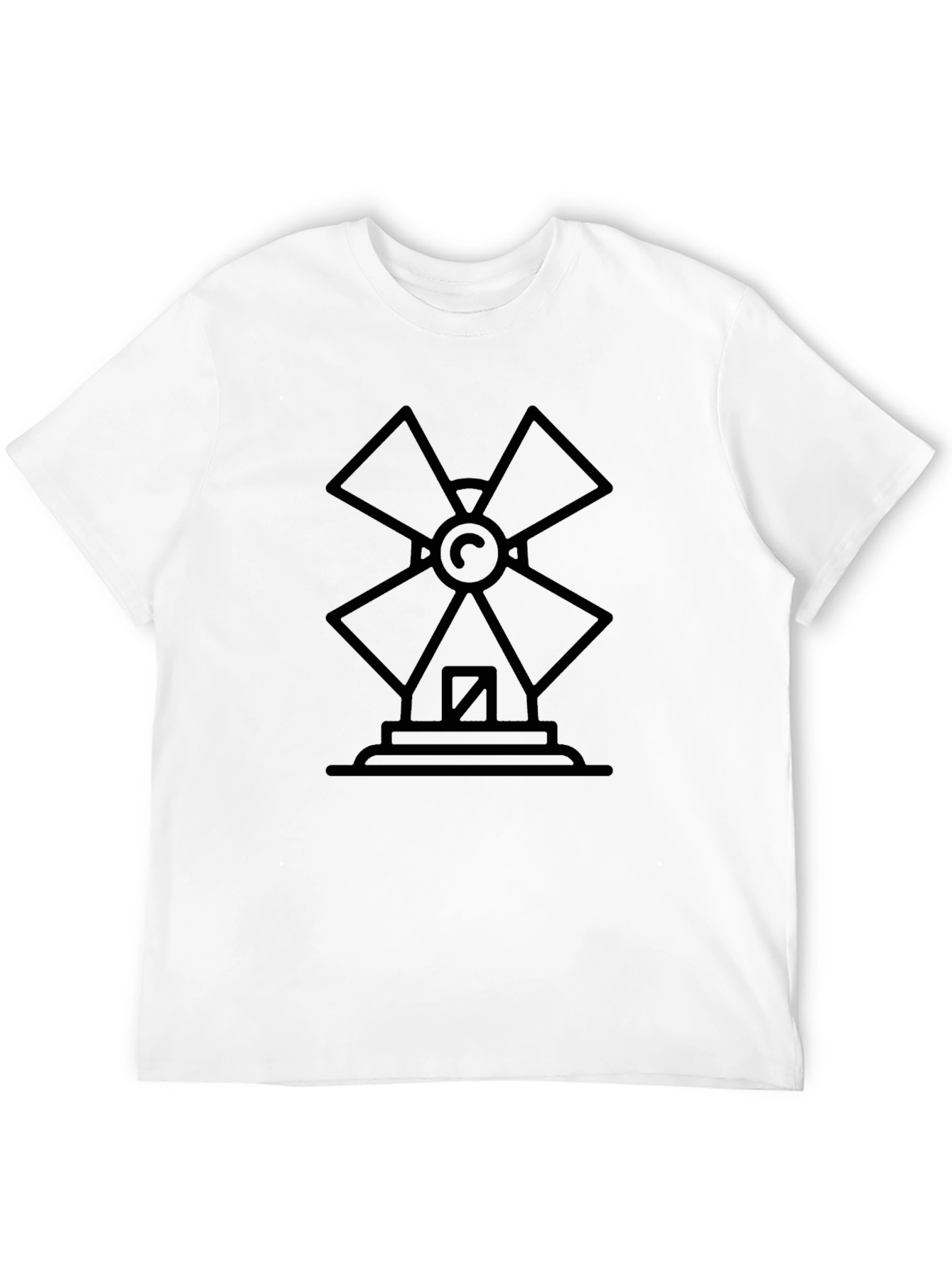 Windmill Graphic Tee - Black Cotton Comfort