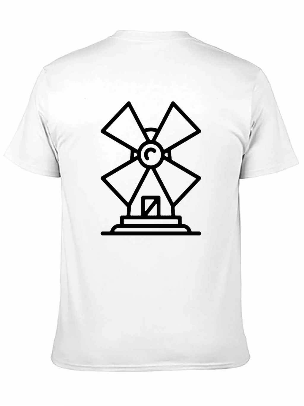 Windmill Graphic Tee - Black Cotton Comfort