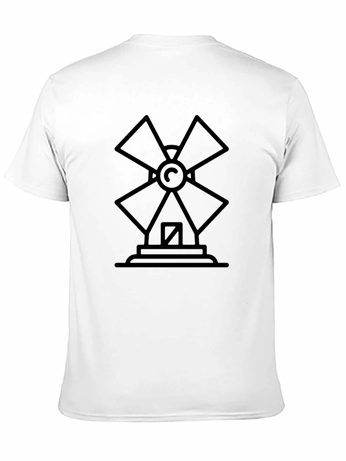 Windmill Graphic Tee - Black Cotton Comfort