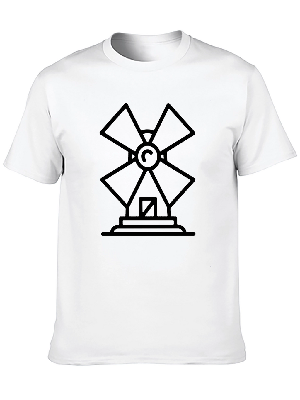 Windmill Graphic Tee - Black Cotton Comfort