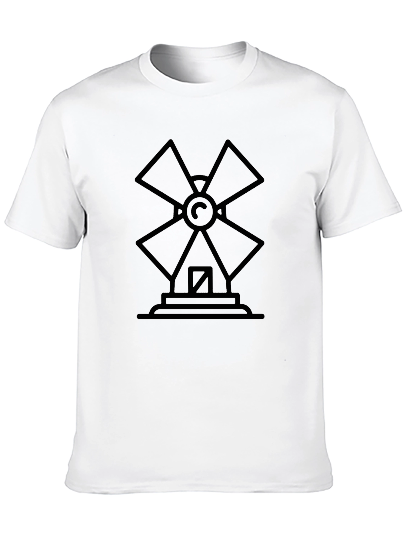 Windmill Graphic Tee - Black Cotton Comfort