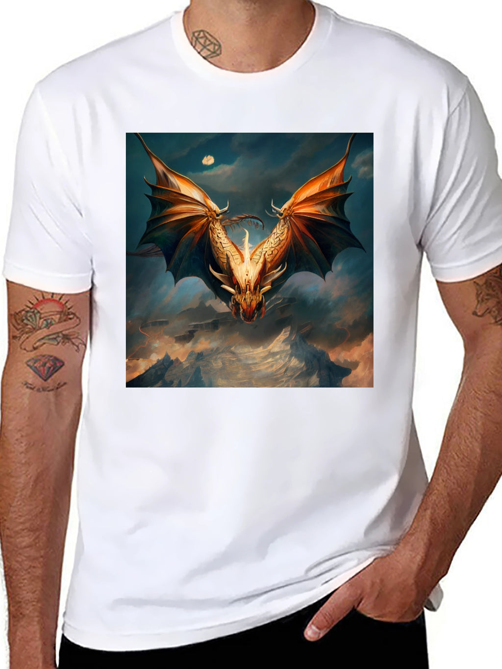 Epic Dragon T-Shirt - Fantasy Art Tee