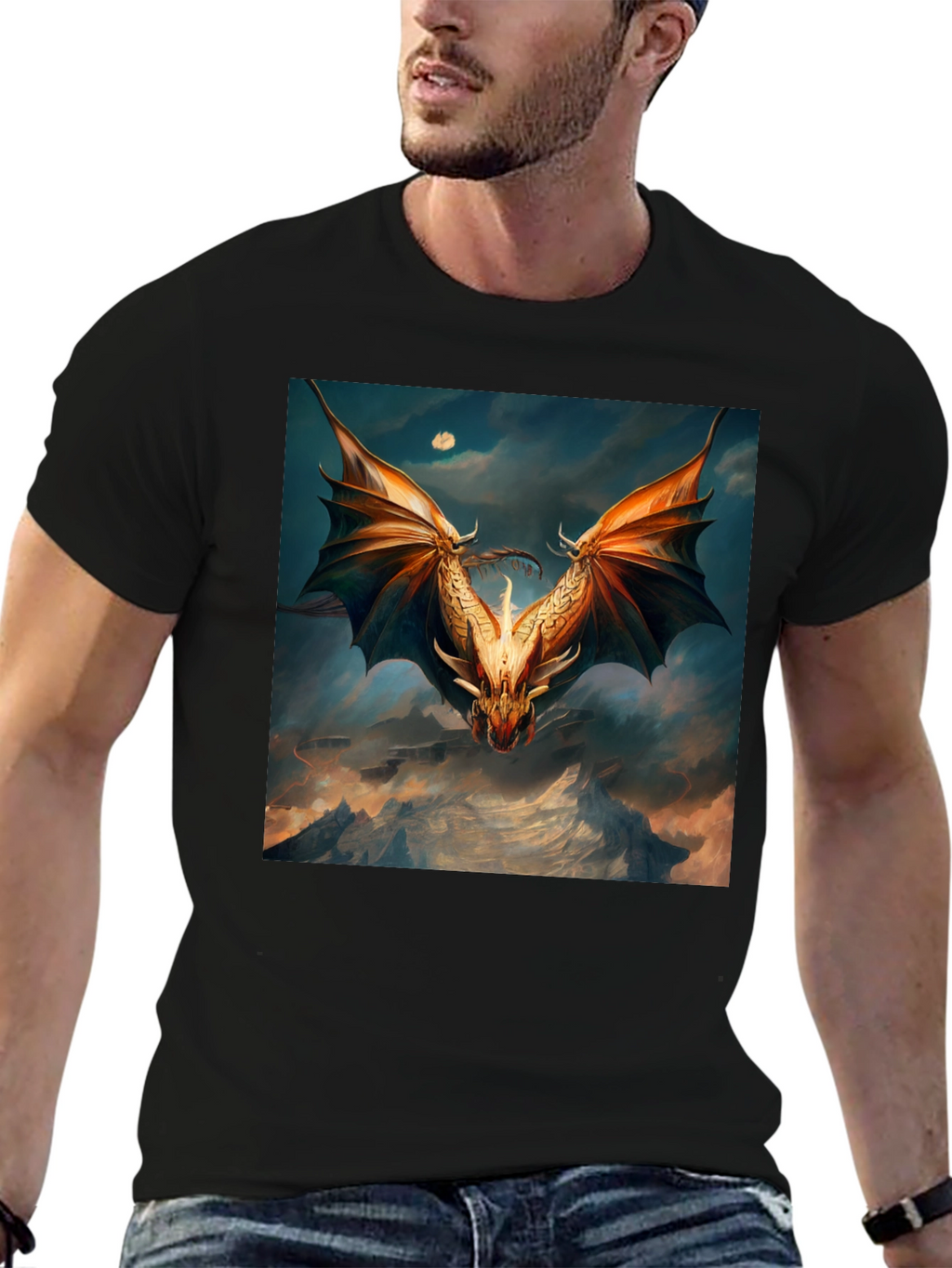 Epic Dragon T-Shirt - Fantasy Art Tee