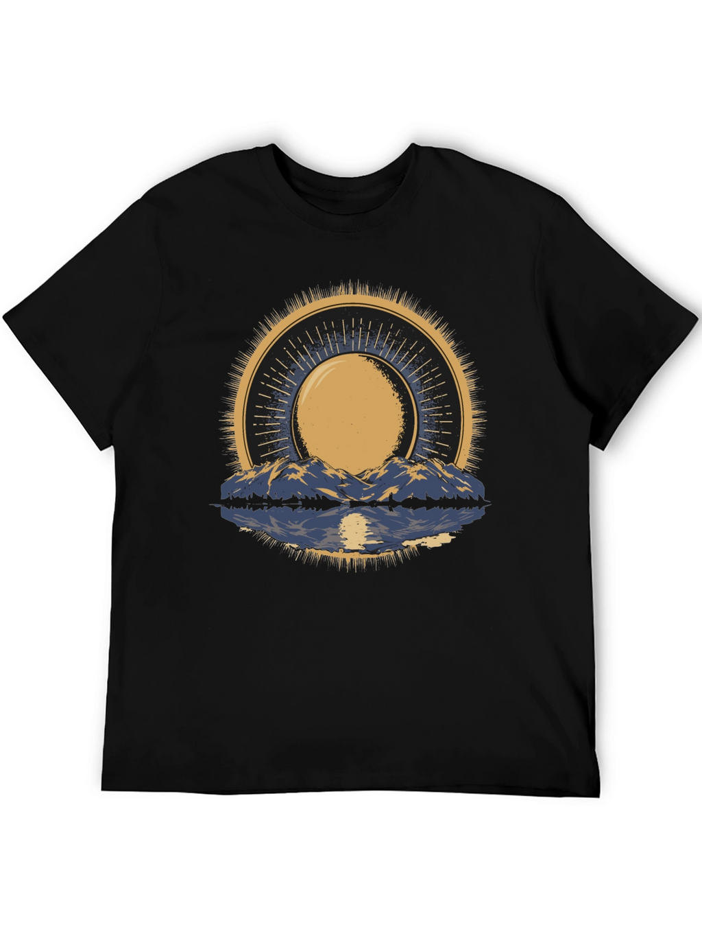 Mountain & Sun Graphic Tee - Black