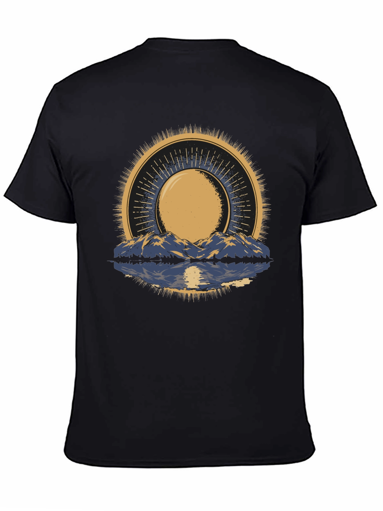 Mountain & Sun Graphic Tee - Black