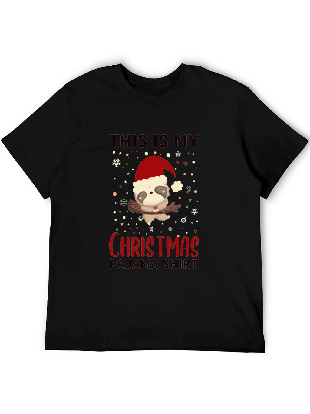 Christmas Sloth Pajama Shirt - Holiday Tee
