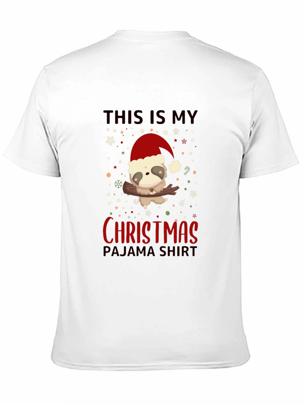 Christmas Sloth Pajama Shirt - Holiday Tee