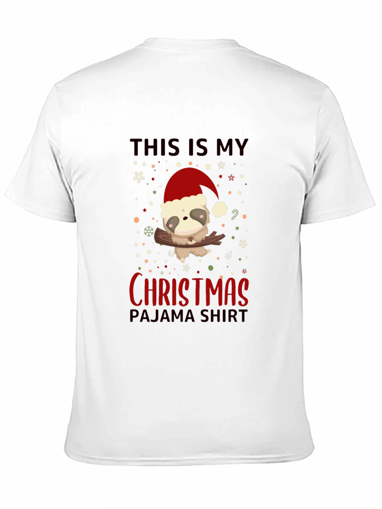Christmas Sloth Pajama Shirt - Holiday Tee