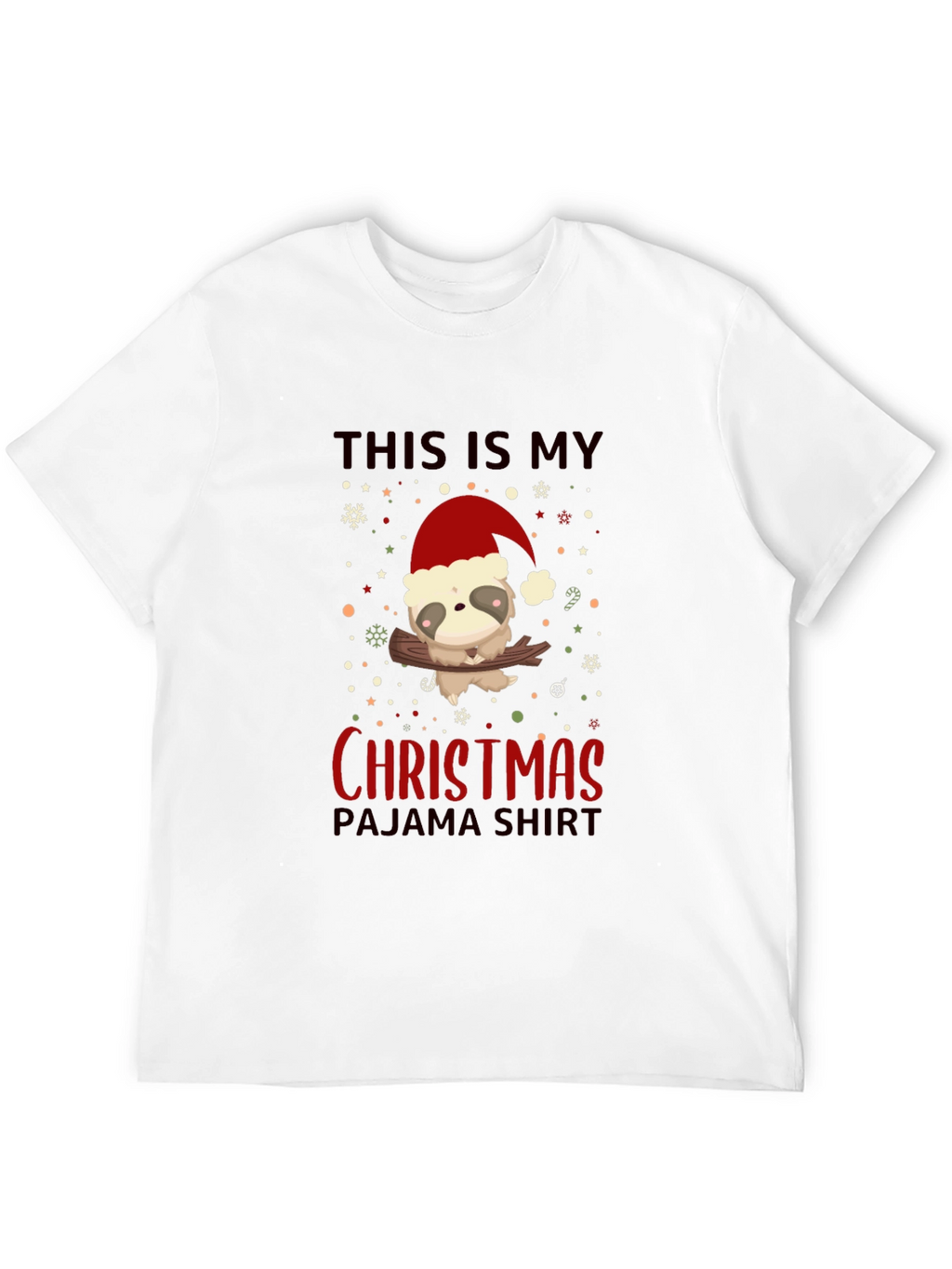 Christmas Sloth Pajama Shirt - Holiday Tee