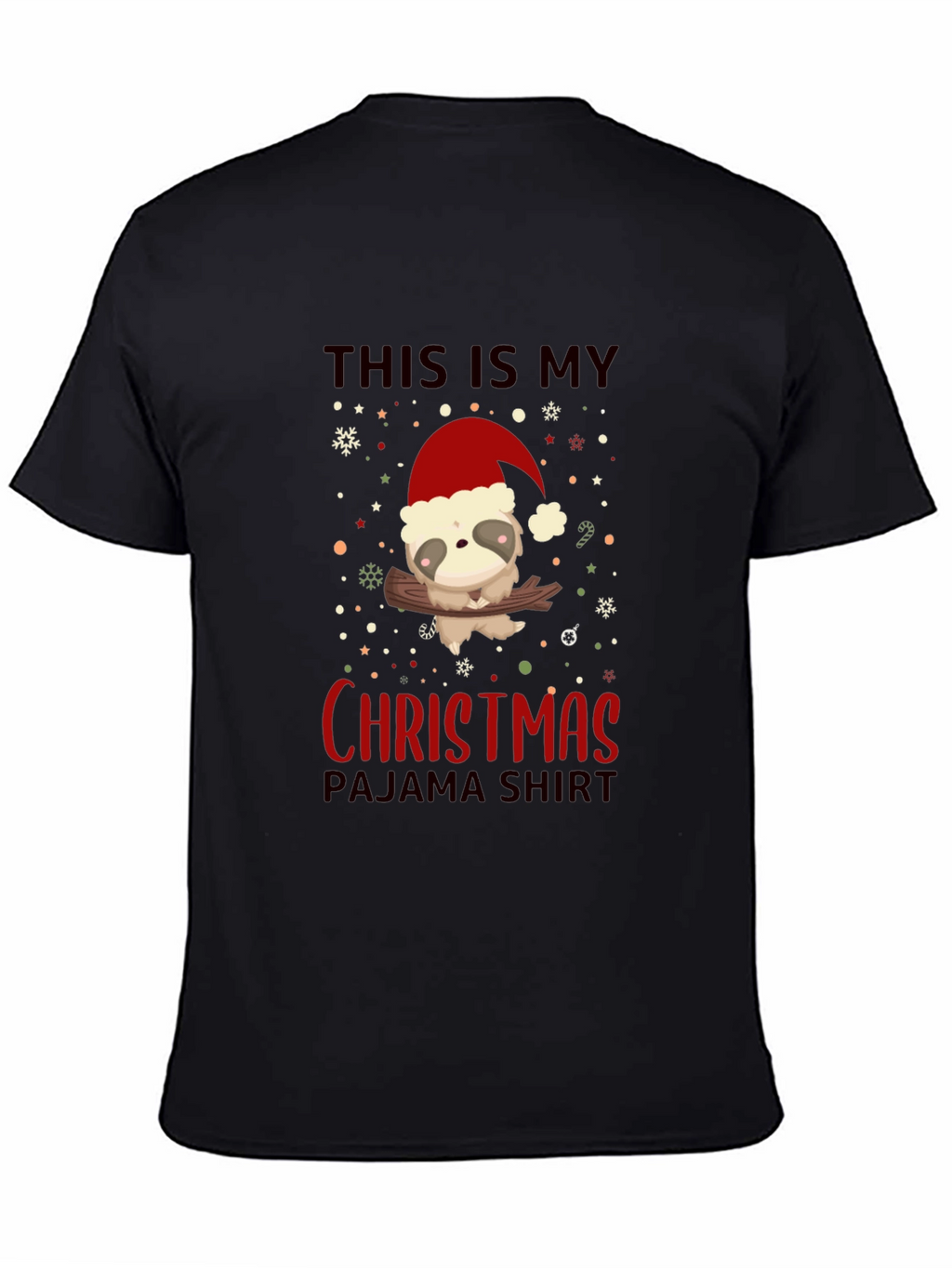 Christmas Sloth Pajama Shirt - Holiday Tee