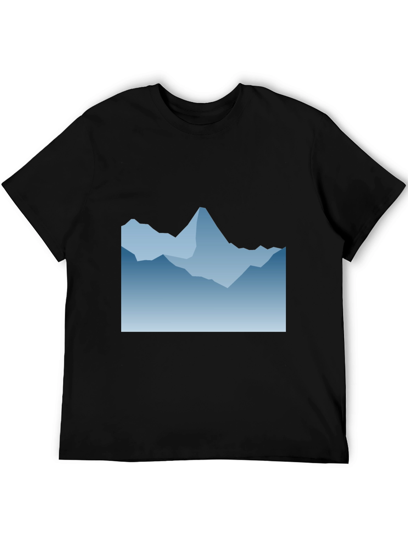 Blue Mountain Graphic Black T-Shirt