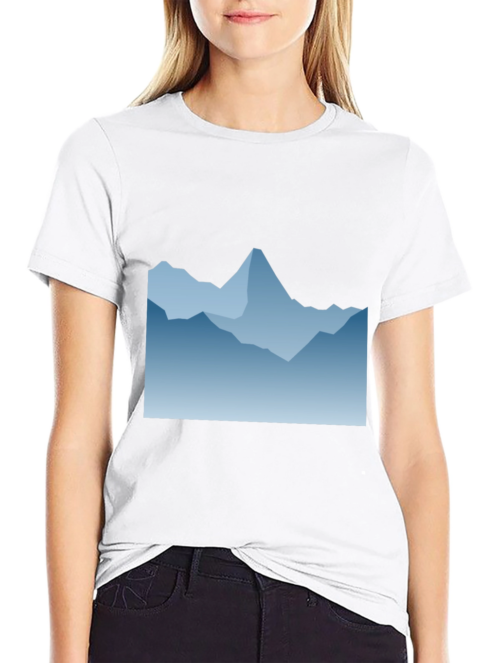 Blue Mountain Graphic Black T-Shirt