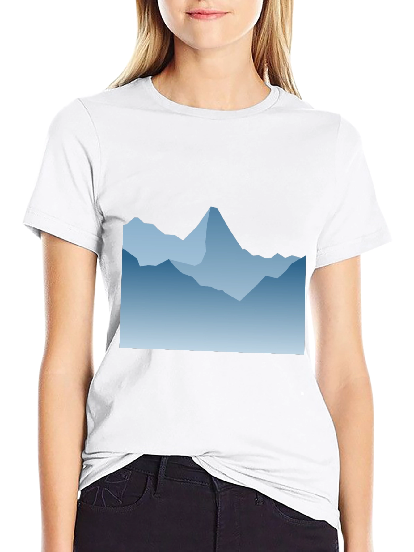 Blue Mountain Graphic Black T-Shirt