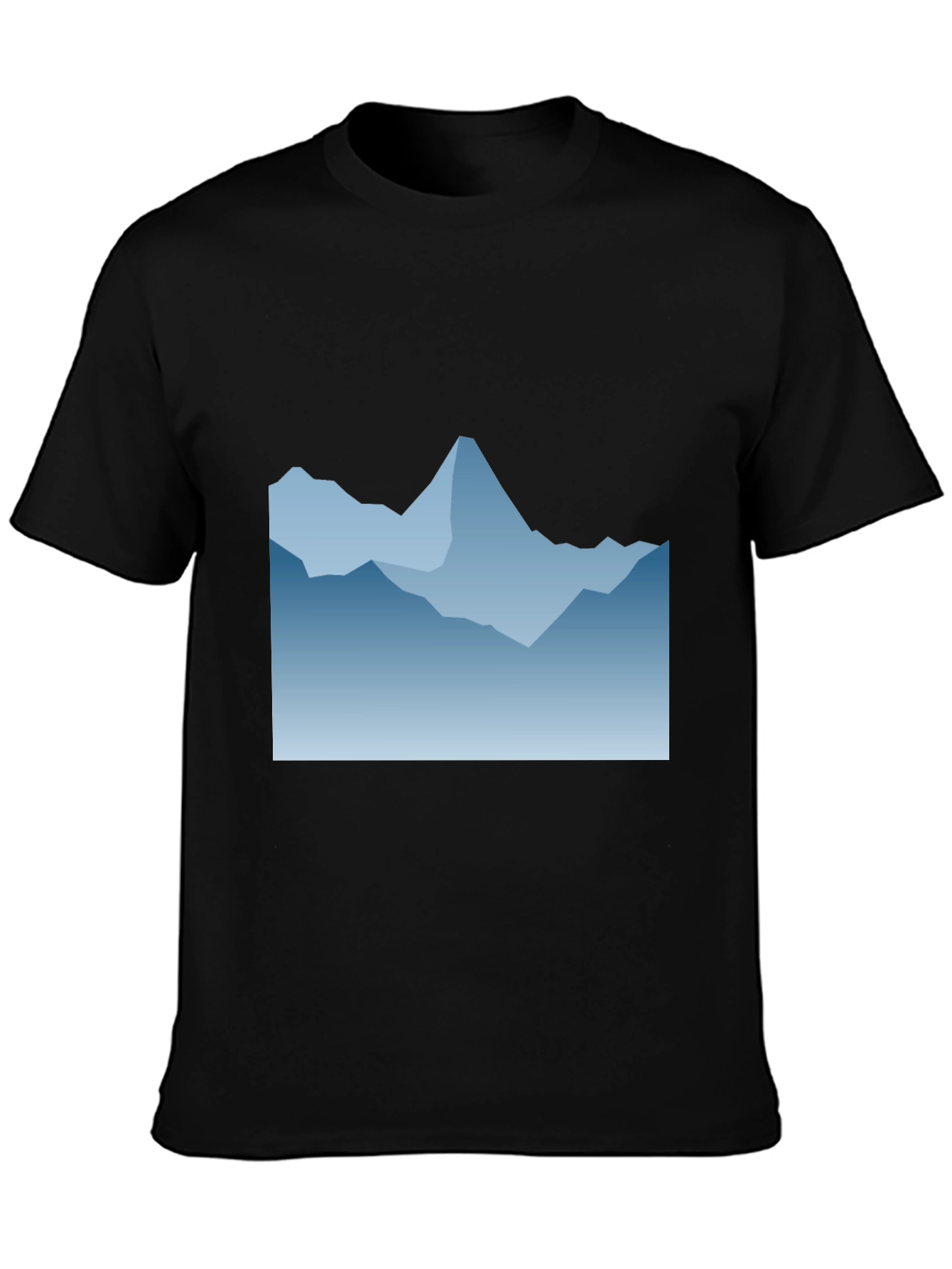 Blue Mountain Graphic Black T-Shirt