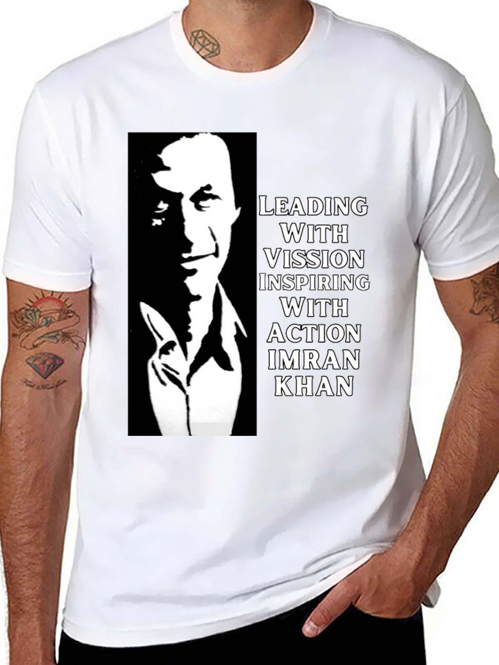 Imran Khan Leading with Vision Graphic T-Shirt