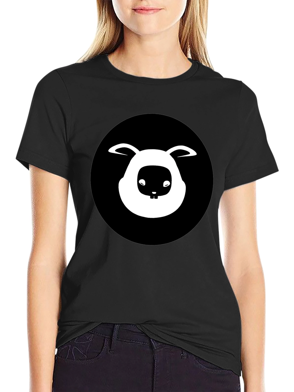 Bunny Graphic Black T-Shirt