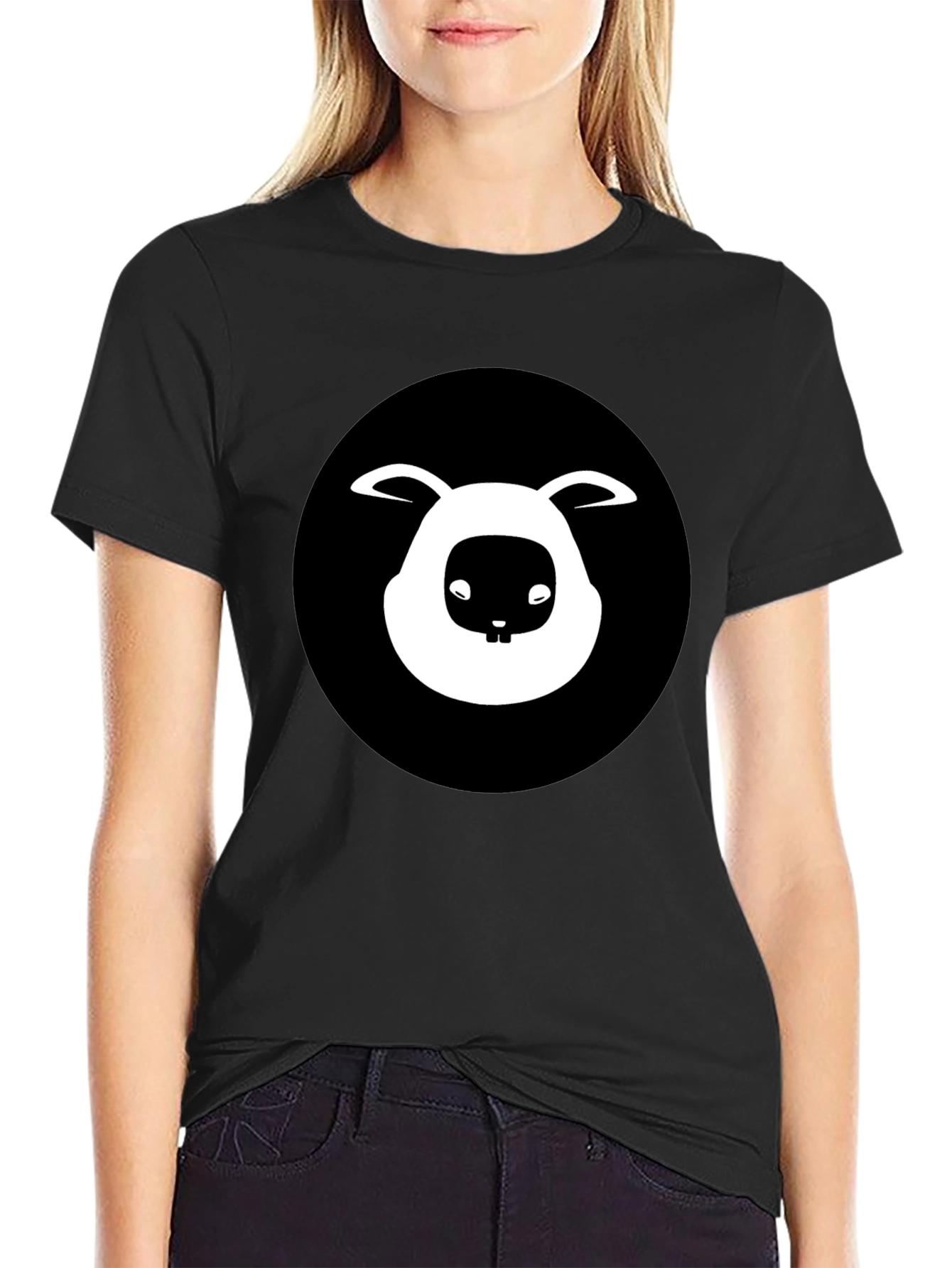 Bunny Graphic Black T-Shirt