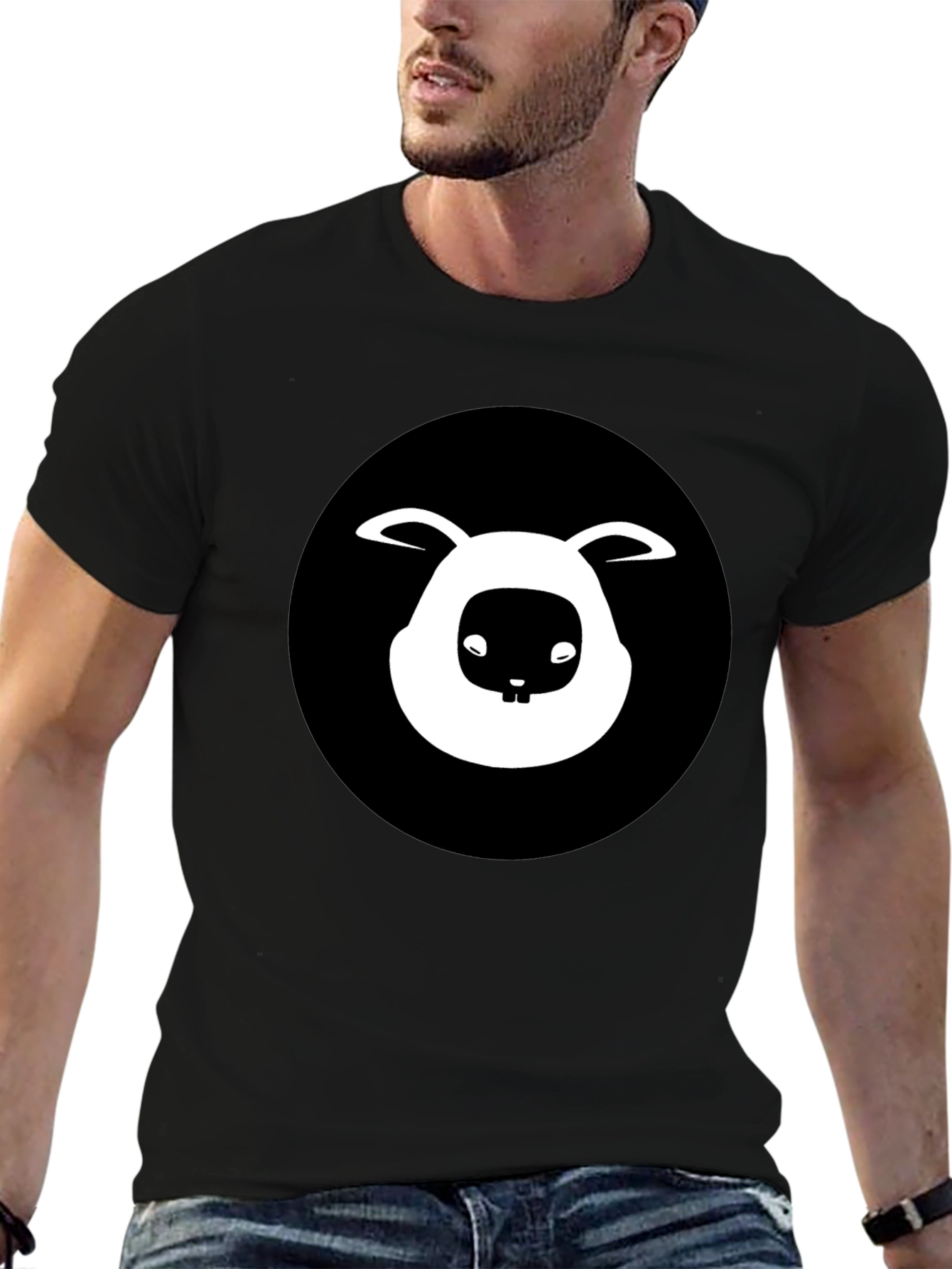 Bunny Graphic Black T-Shirt