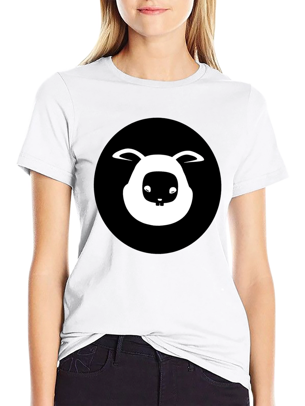 Bunny Graphic Black T-Shirt
