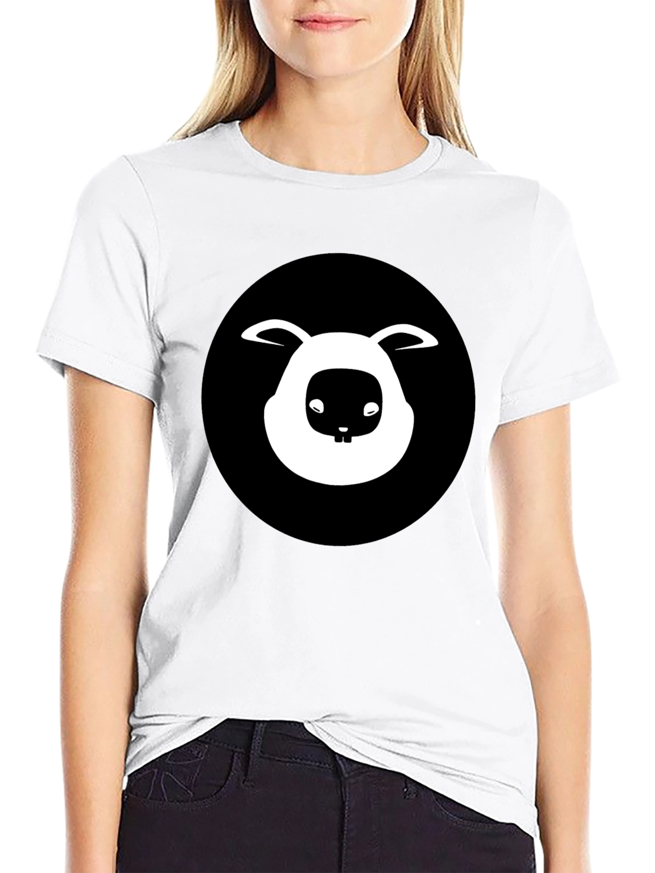 Bunny Graphic Black T-Shirt