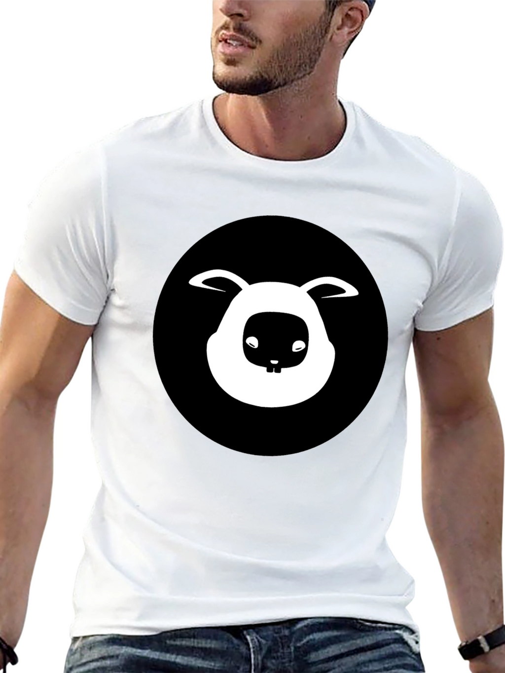 Bunny Graphic Black T-Shirt
