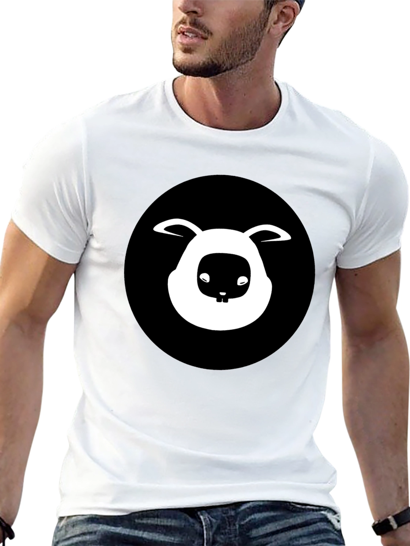Bunny Graphic Black T-Shirt