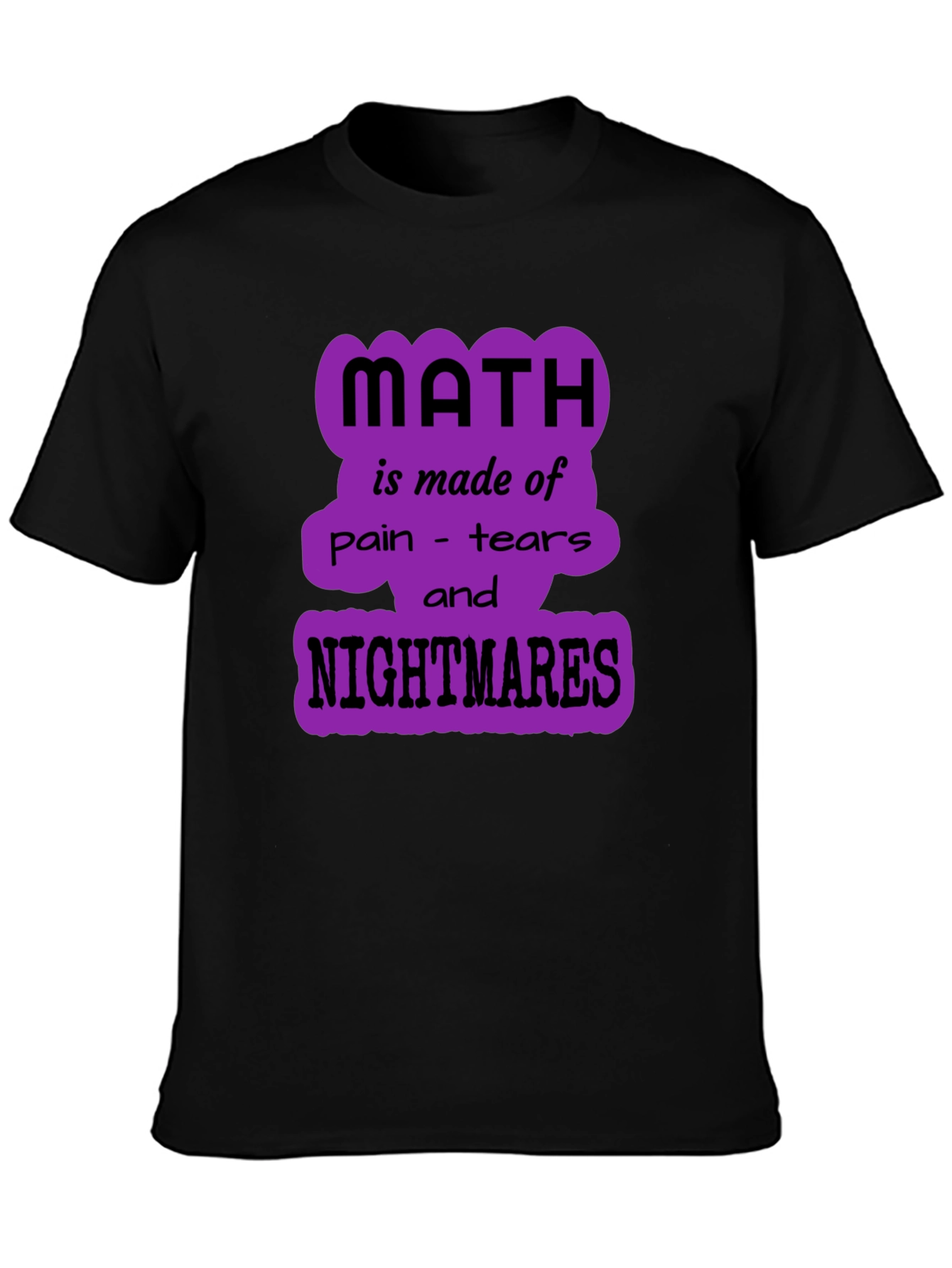 Math Nightmares Graphic Tee - Unisex Black T-Shirt