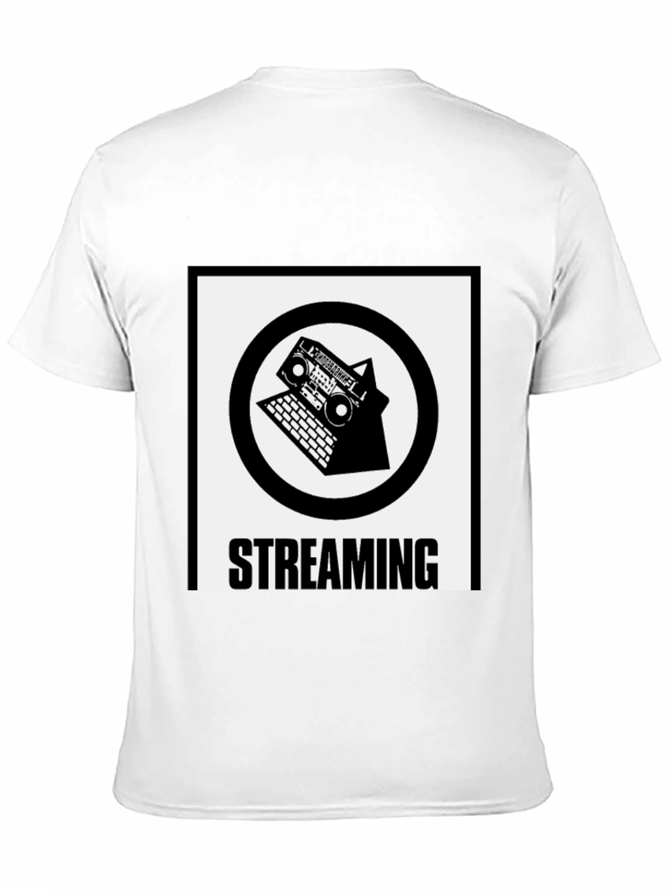 Streaming Graphic Tee - Black Cotton Blend